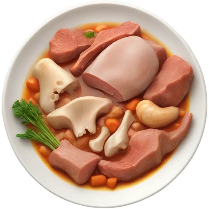 dish with bone emoji