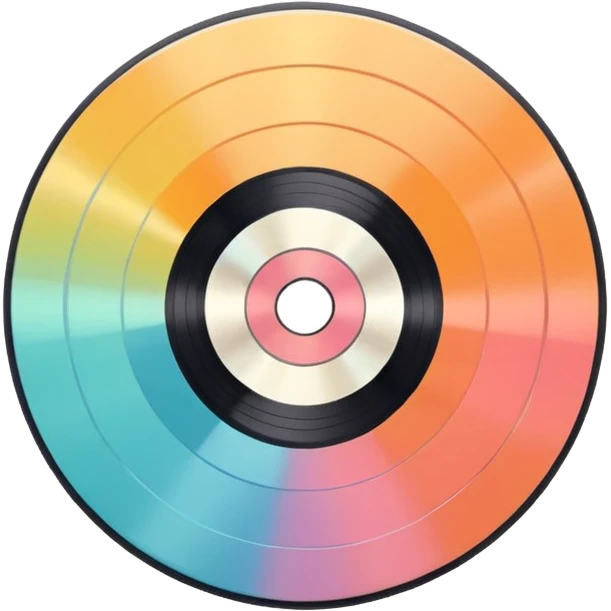 vinyl record, pastel colours  emoji