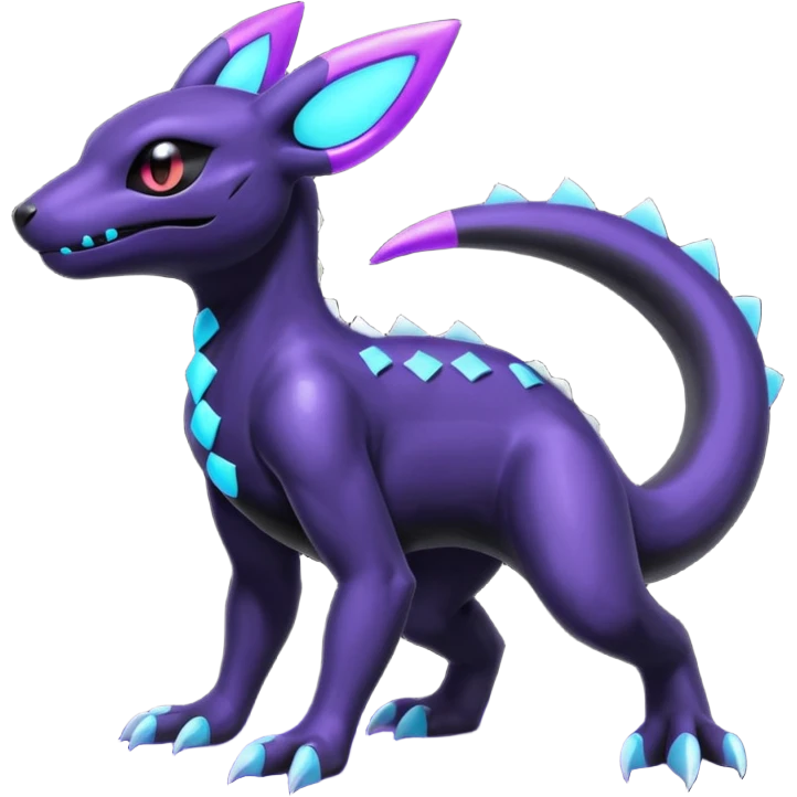 Shiny Dusknoir-Salandit-Umbreon-Fakémon-hybrid-creature (full body)  emoji