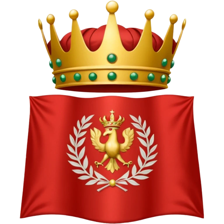 peux tu me générer le drapeau de l'empire romain en mode emoji drapeau basique avec une couronne de l'aurier et marquer SPQR au milieux emoji