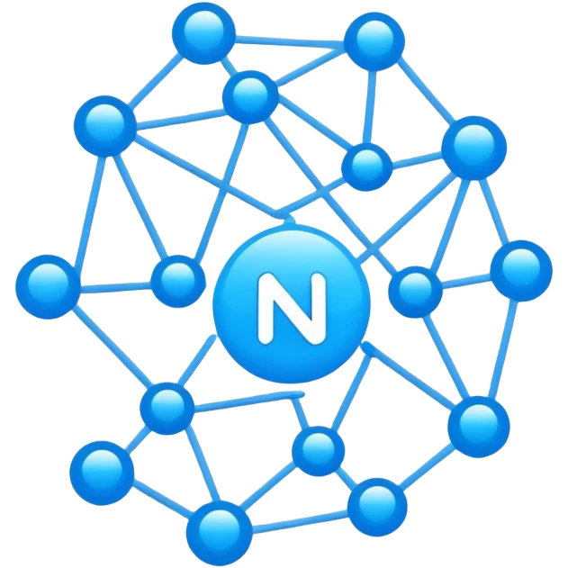 n8n logo, workflow automation, blue nodes connected emoji