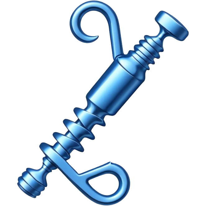 blue corkscrew emoji