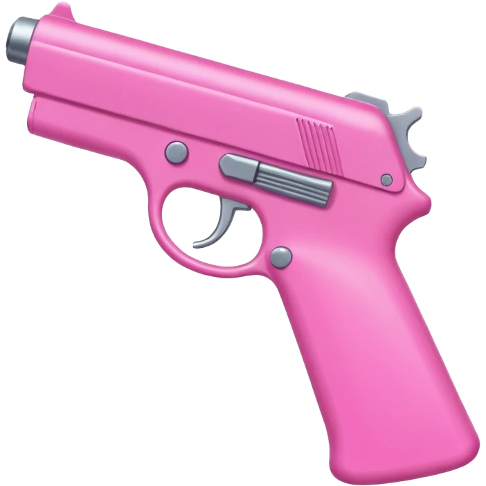 Image of only a hand Holding a pink gun. The nails should be pink too emoji