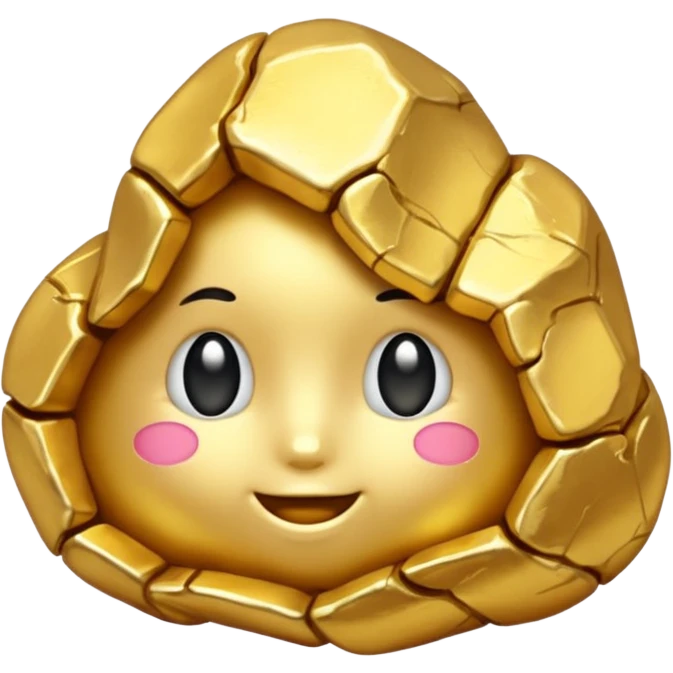 small gold nugget with a glint emoji style emoji
