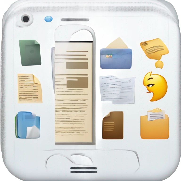 documents in phone emoji