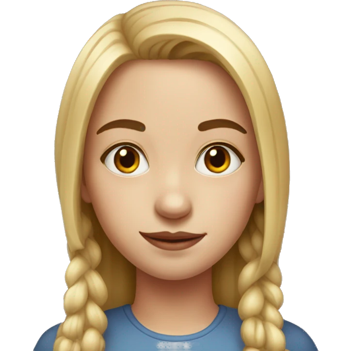 realistic portrait of girl  emoji