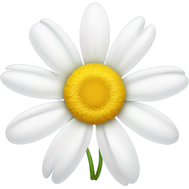A white daisy, petal missing  emoji