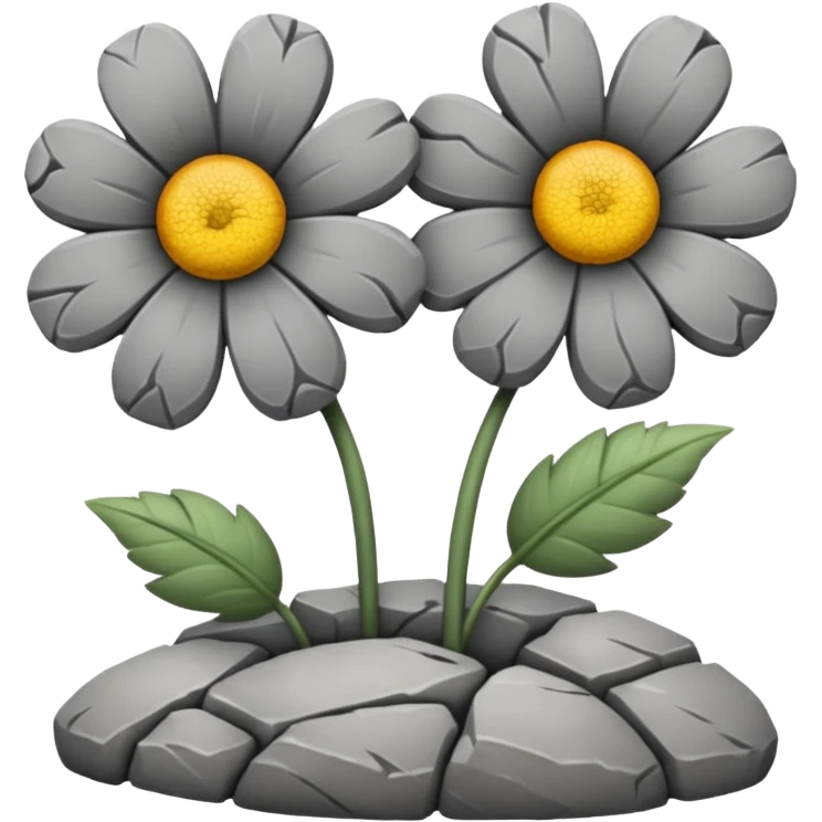 flowers made of stone emoji