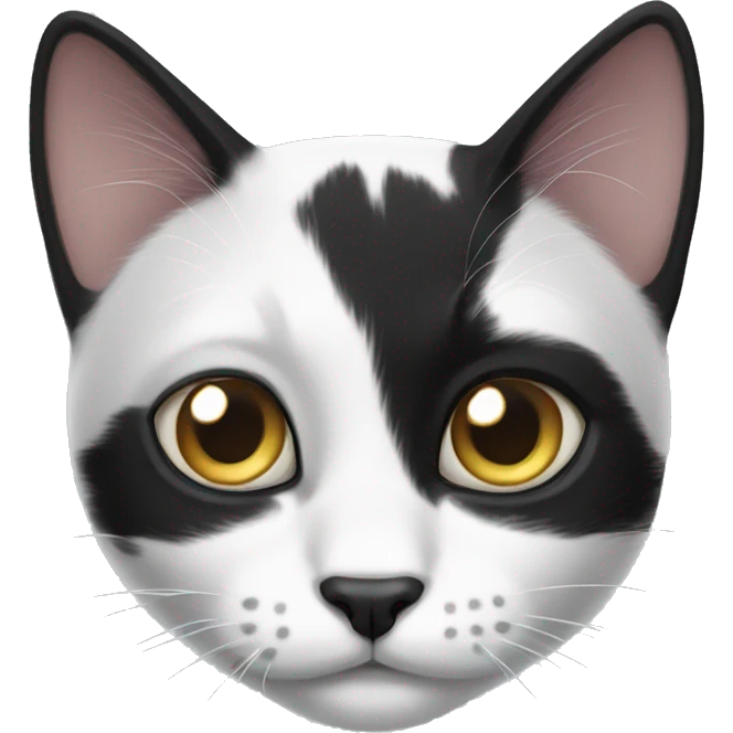 black and white cat emoji