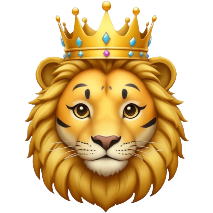 lion/tiger combination with crown emoji