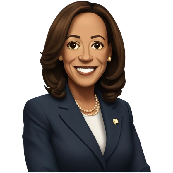 Kamala Harris sitting down  emoji