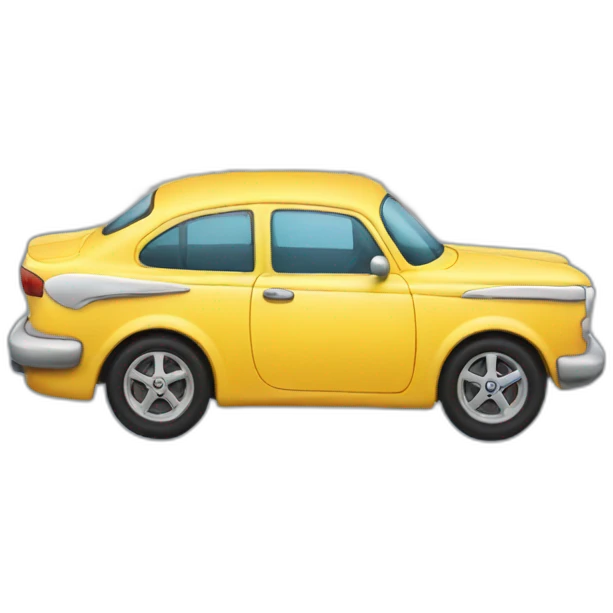 A car flying with wings emoji