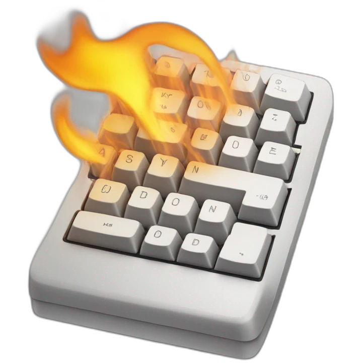 mac keyboard on fire emoji