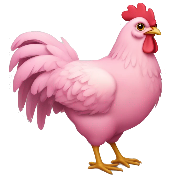 Pink chicken emoji