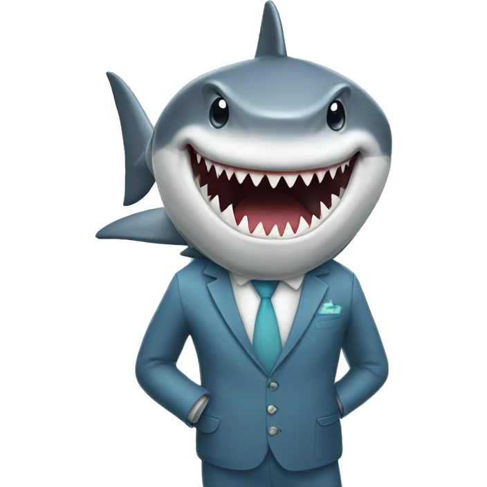 Shark dressed  emoji