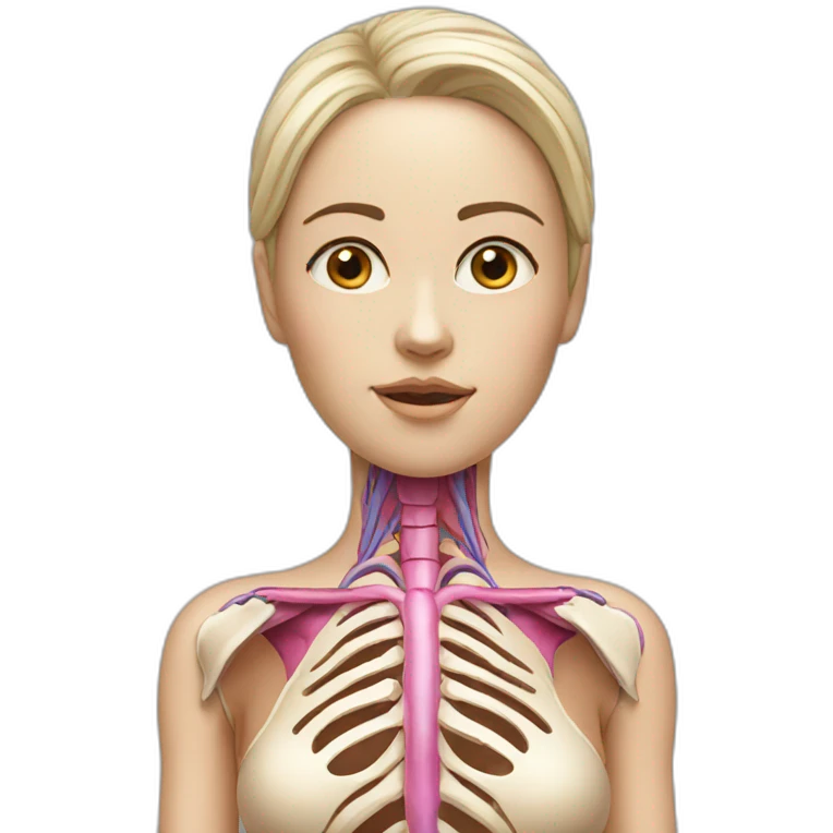 Art of woman's body scheme anatomy emoji