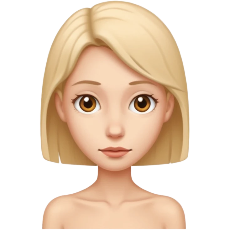 Skinny woman in the nude emoji