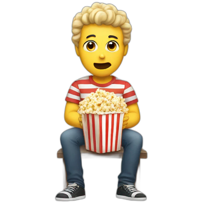 jason eating popcorn emoji