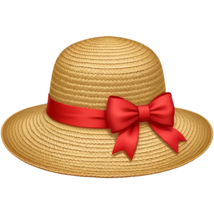 sun hat with a red bow emoji