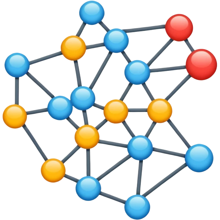 A small graph with nodes emoji