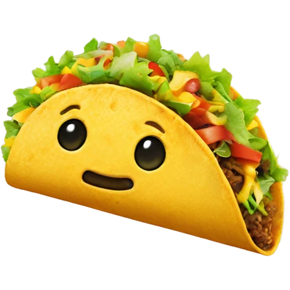 A taco with hat emoji