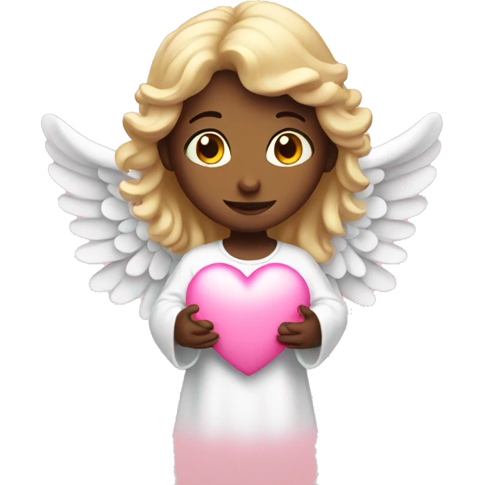 Angel with pink heart  emoji