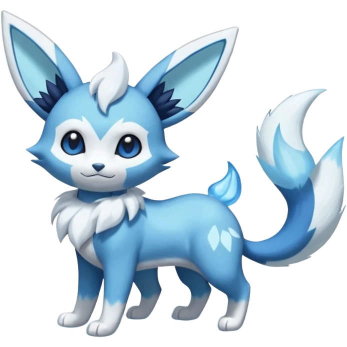 Glaceon-Dewott-Meowstic-Fakémon-hybrid-creature (full body)  emoji