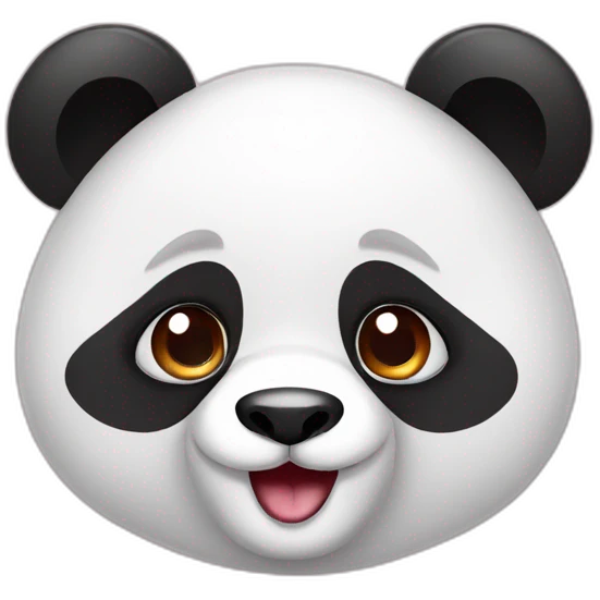Panda with heart eye emoji