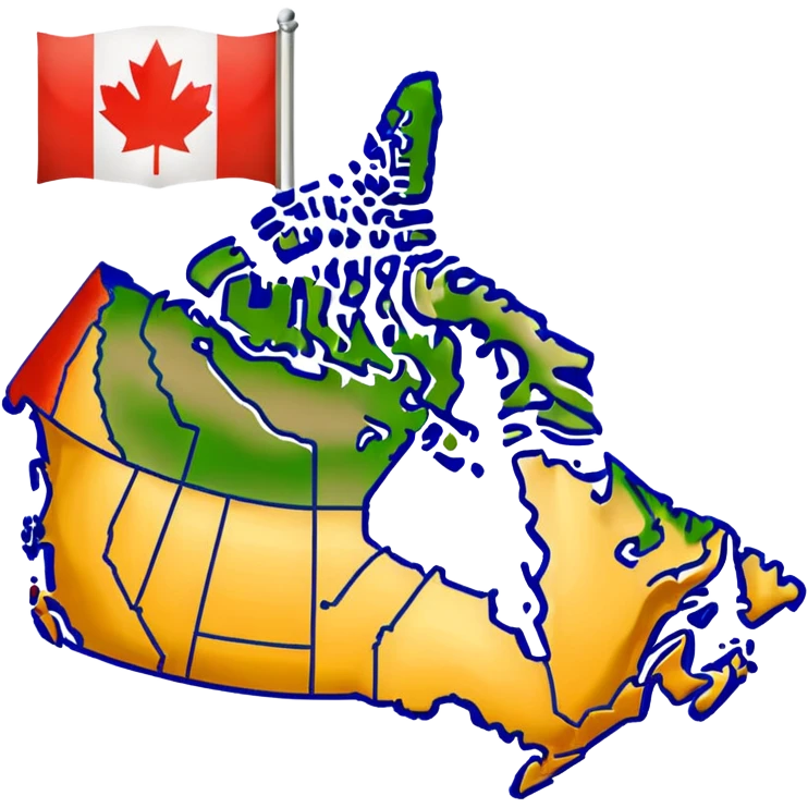 candian geoghrapgical perimeter all one colour emoji