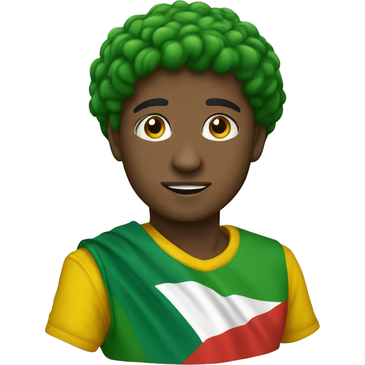 Afrikaanse Hoër Seunskool Rooi geel en groen vlag emoji
