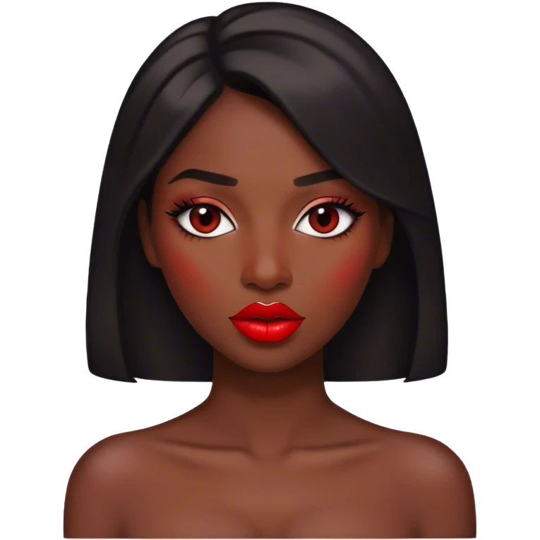 Red dark lipstick  emoji