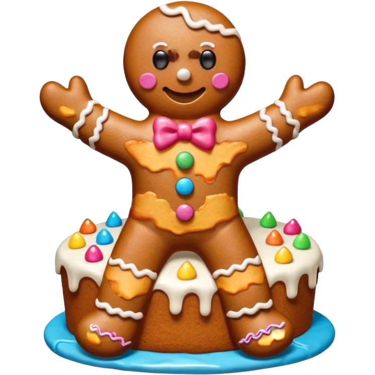 How to make a Giant Gingerbread Man Cake Recipe  emoji
