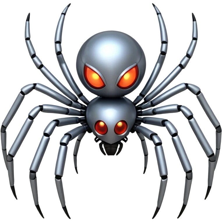 robot spider with glowing eyes emoji