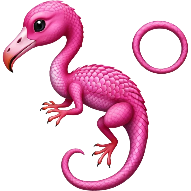 Flamingo gecko  emoji