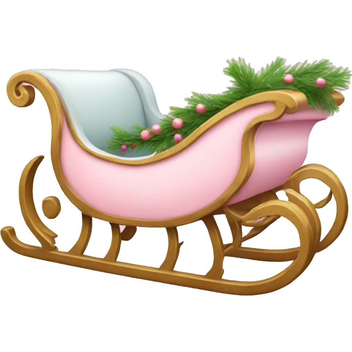 light pink sleigh emoji