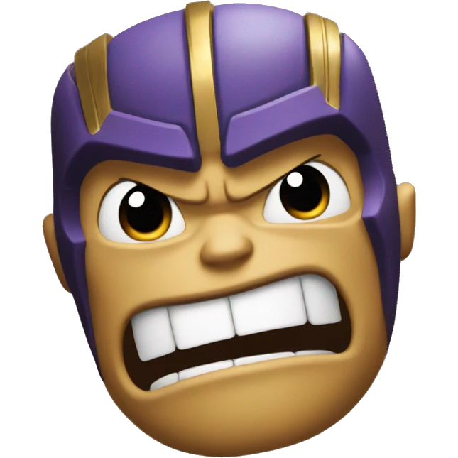 Thanos shocked with mouth wide open emoji