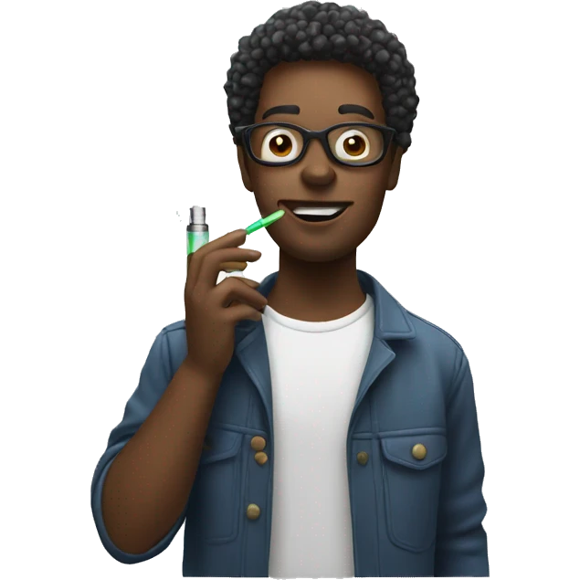 person with vape emoji