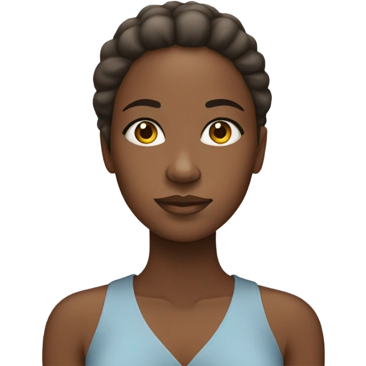 African American woman calming emoji