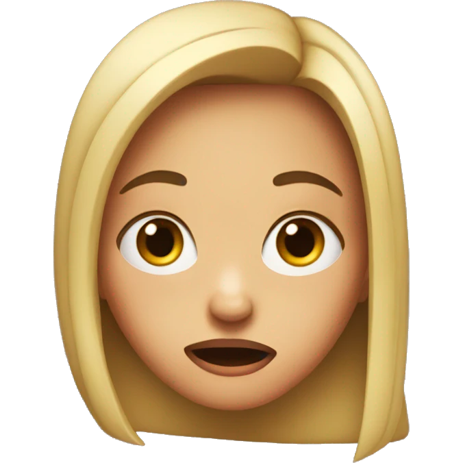 A girl Shock face emoji