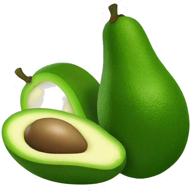 Aguacate verde y blanco  emoji