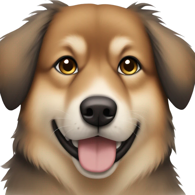 Finnish Lapphund brown. His nose and face is dark brown and covered with black dots emoji