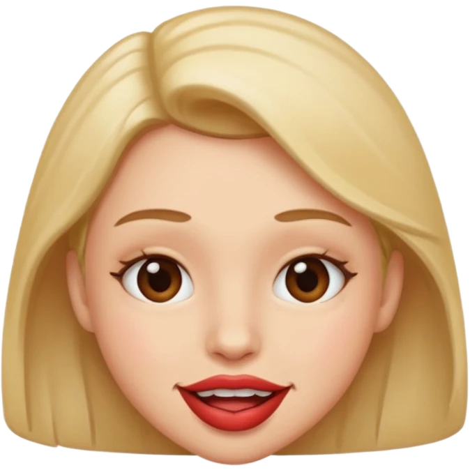 Douche bag lip bite emoji