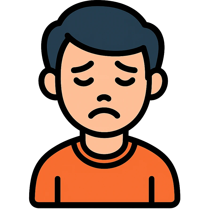 disappointed young man emoji