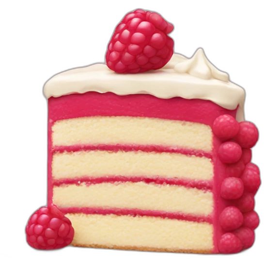 cream and raspberry cake emoji