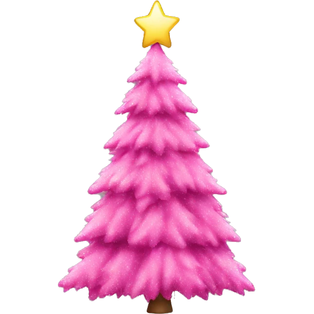 pink christmas tree  emoji