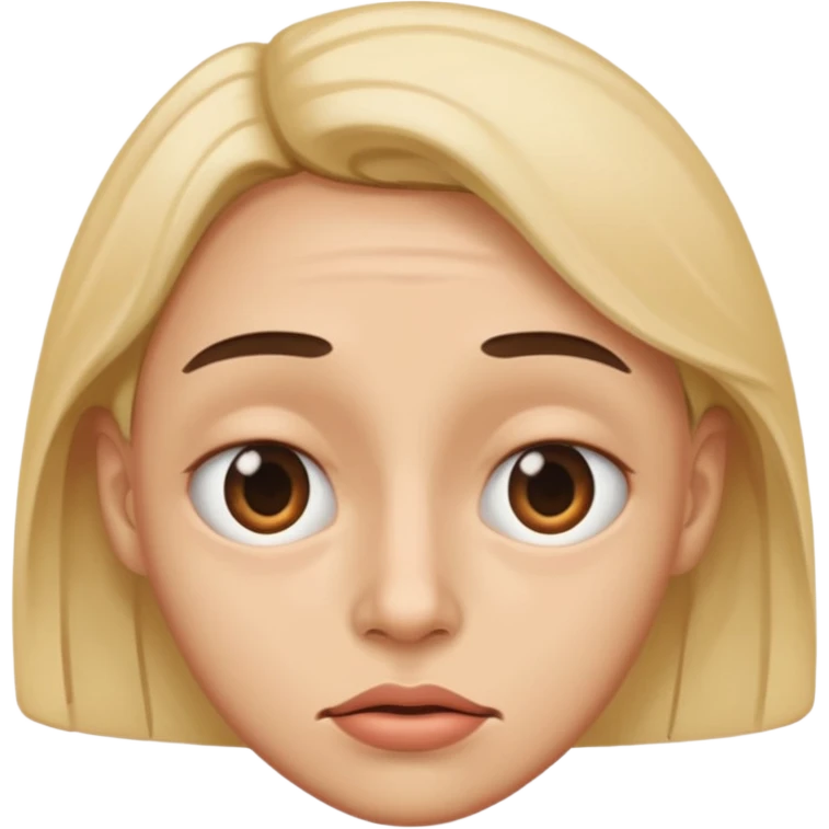 Create a distorted face  emoji