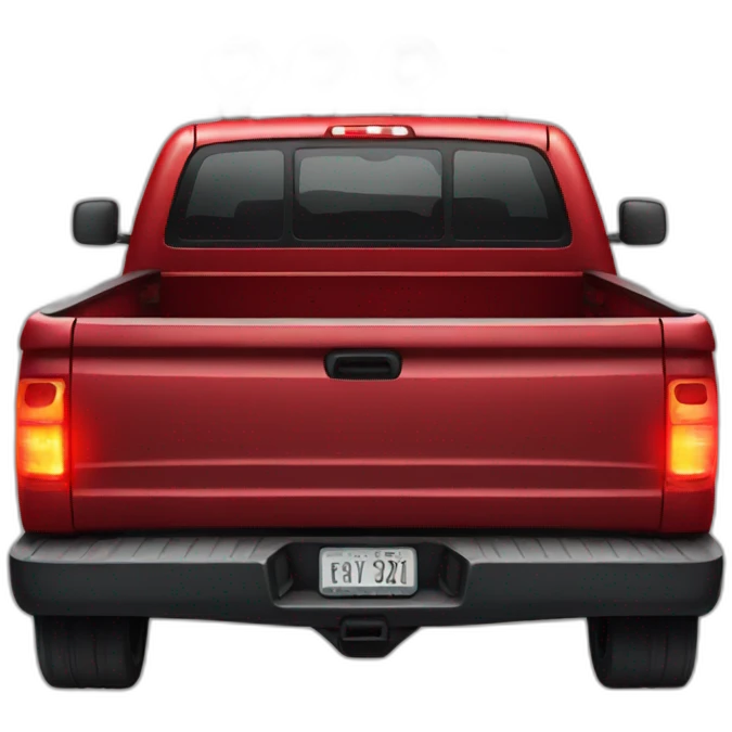 back of truck with red lights emoji