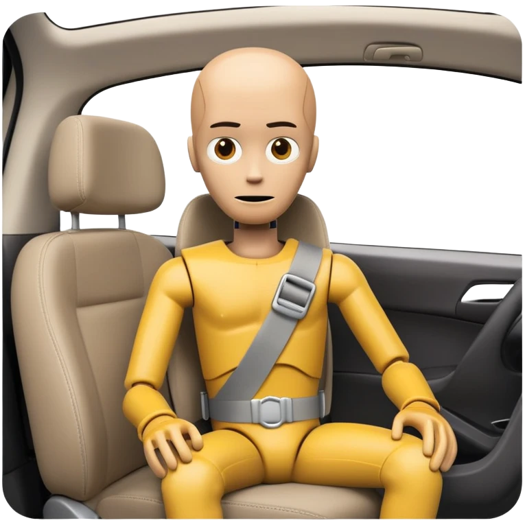 crash test dummy in the seat  emoji