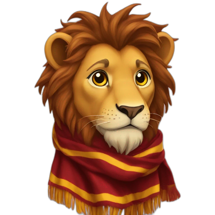 Gryffindor lion scarf hogwarts emoji