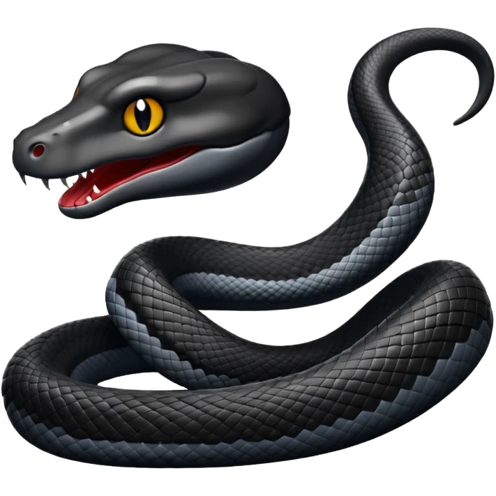 Snake black shadow emoji